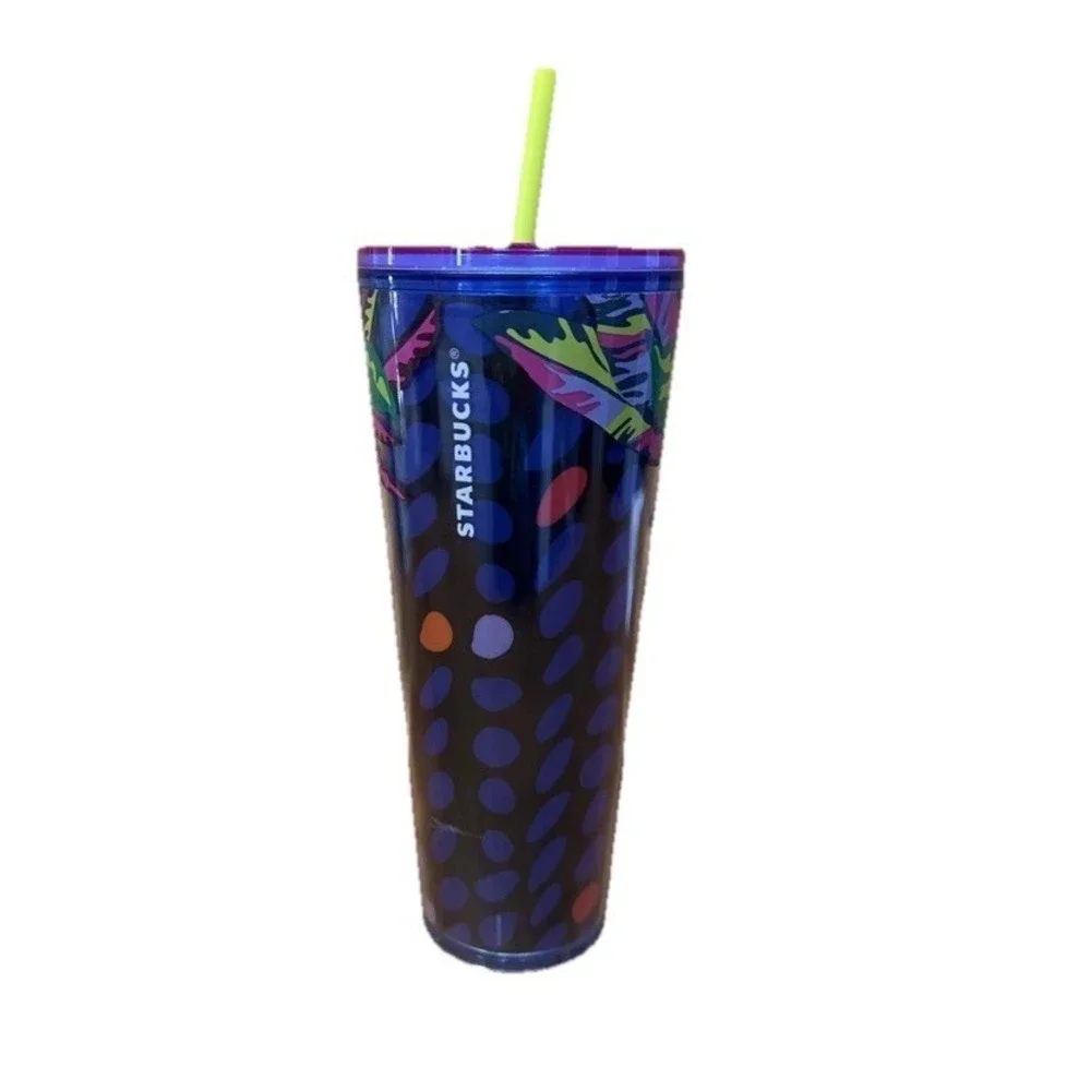 Starbucks‎ Limited Edition Neon Tropical Tumbler with Straw